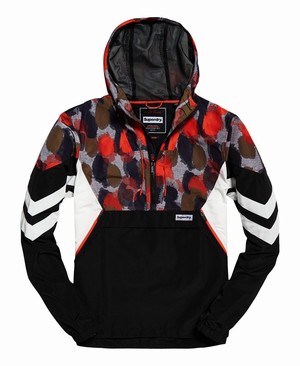 Superdry Jared Overhead Férfi Kabát Zöld/Camo | NRFHX4571